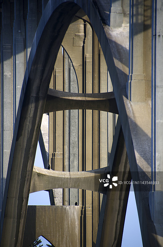 俄勒冈州雅quina湾大桥图片素材