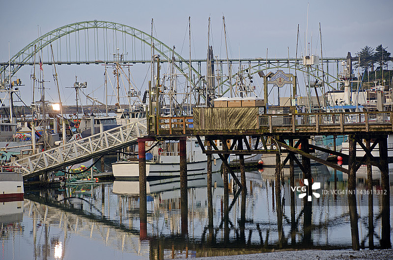 俄勒冈州新港港口图片素材