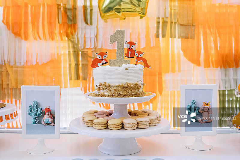 狐狸生日蛋糕图片素材