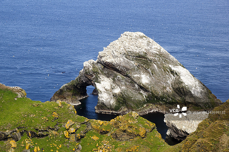 设得兰群岛安斯特岛赫曼内斯海湾岬角图片素材