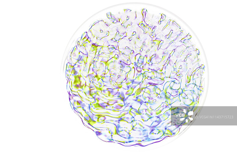 不同频率声音驱动下水的声振模式，白色背景图片素材