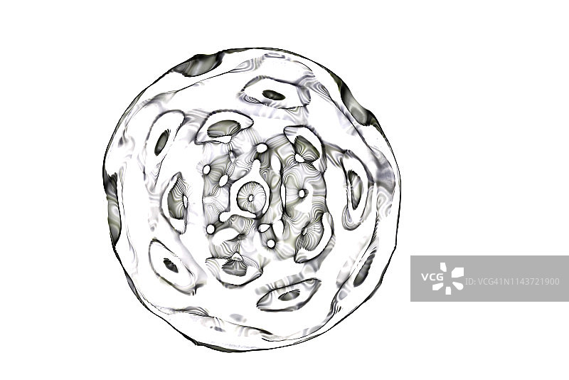 在不同频率的声音驱动下，水的Cymatic模式图片素材