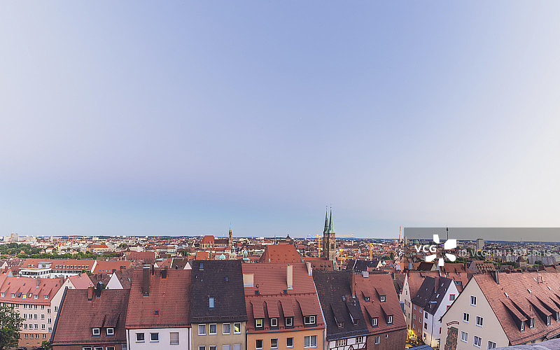 德国纽伦堡老城区夜景图片素材