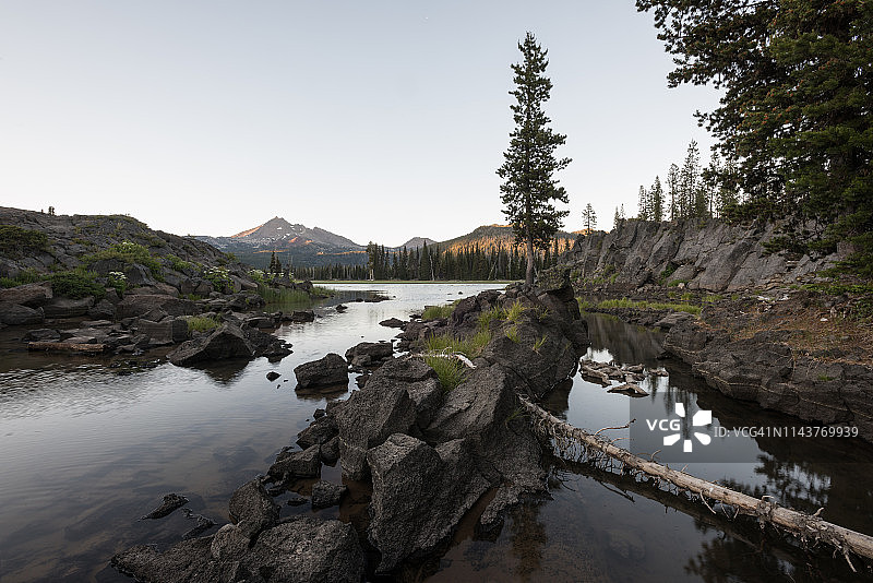 斯帕克斯湖黄金时段图片素材