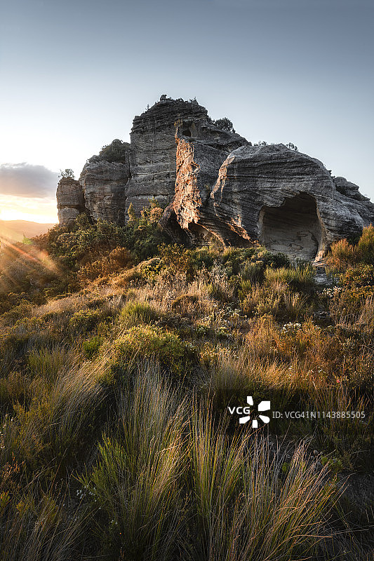 蓝山国家公园的山脉图片素材