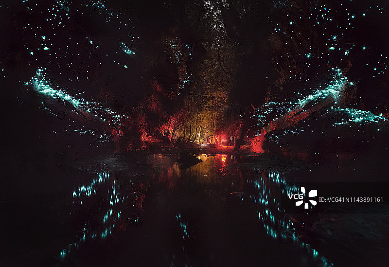 蓝山萤火虫图片素材
