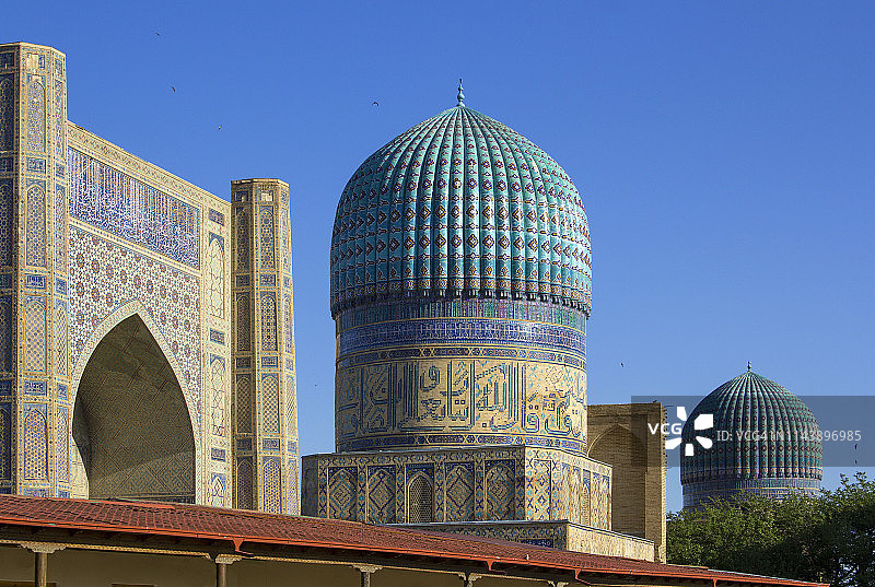 乌兹别克斯坦撒马尔罕比比哈尼姆清真寺图片素材