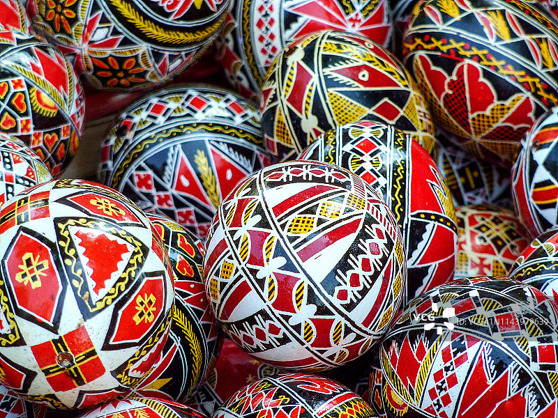 罗马尼亚布科维纳地区的彩绘复活节彩蛋图片素材