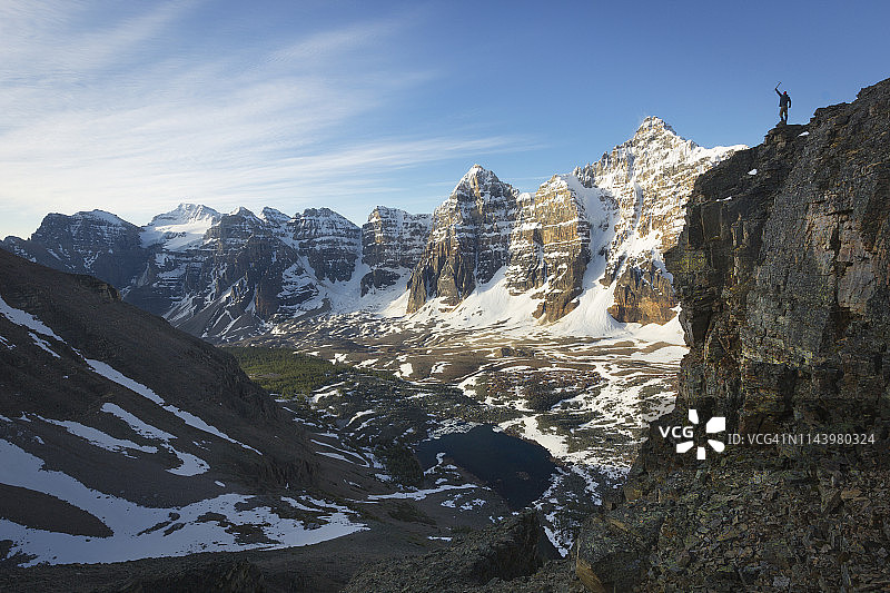加拿大艾伯塔省班夫国家公园瓦萨奇峰顶附近图片素材