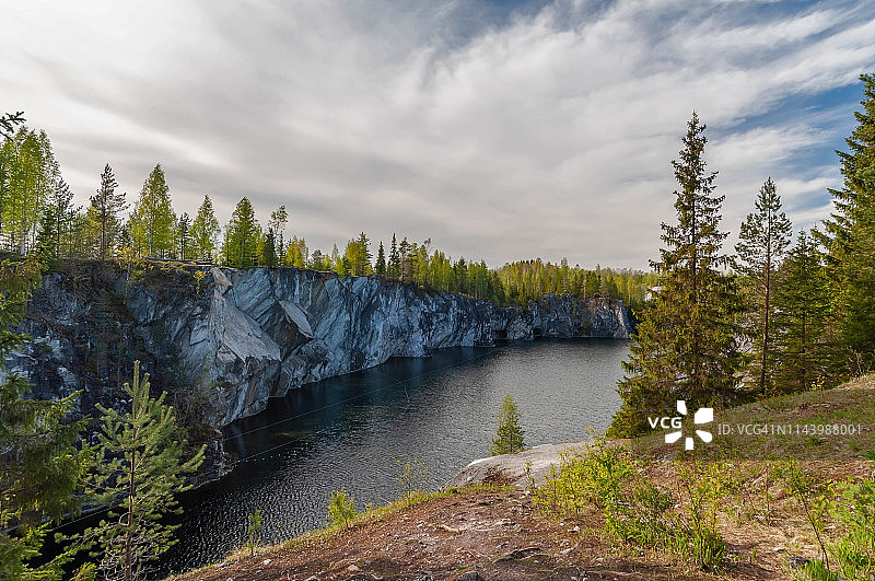 大理石峡谷采石场美丽风景图片素材