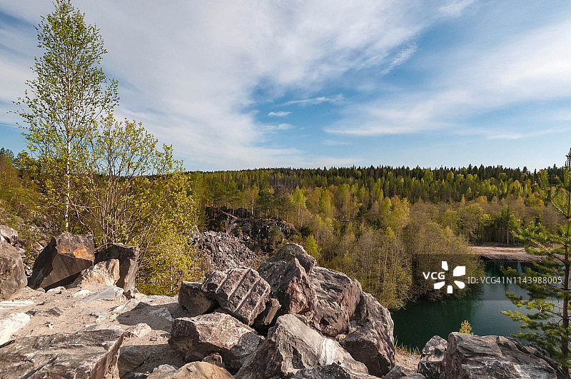 大理石峡谷采石场美丽风景图片素材