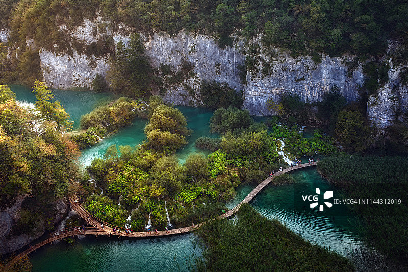克罗地亚普利特维采湖群图片素材
