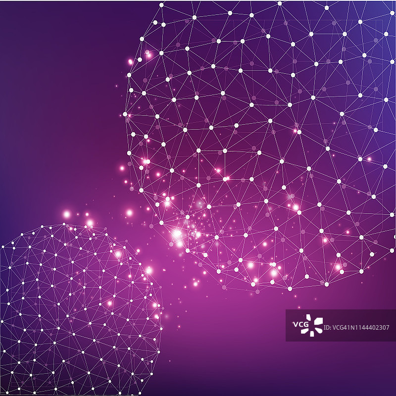 网络抽象多边形圆形背景插画图片素材