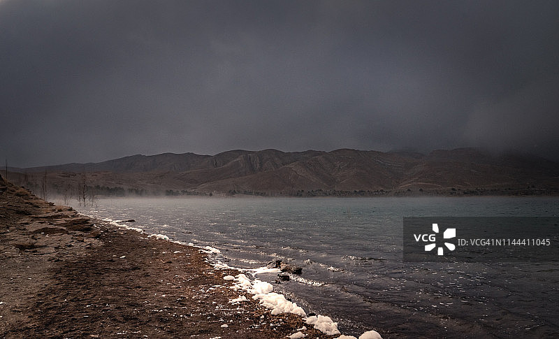 非洲摩洛哥提斯利特湖全景图片素材