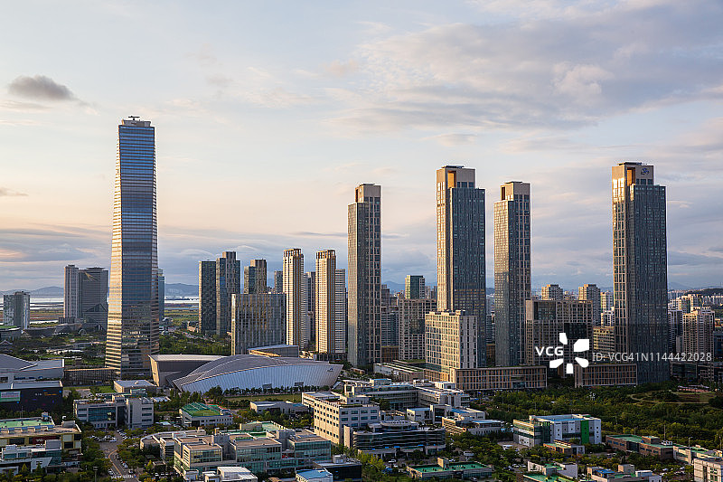 韩国仁川松岛城市景观图片素材