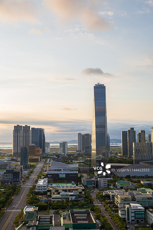 韩国仁川松岛城市景观图片素材