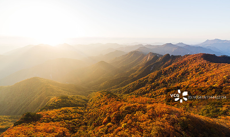韩国堤川市月岳山图片素材