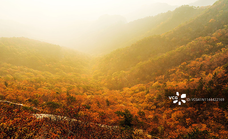 韩国堤川市月岳山图片素材