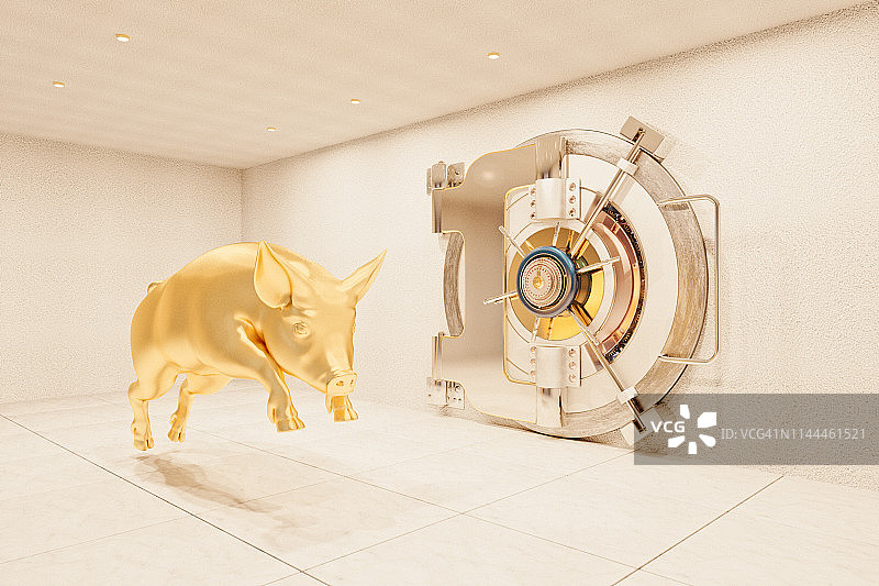 小猪储蓄罐概念图片素材