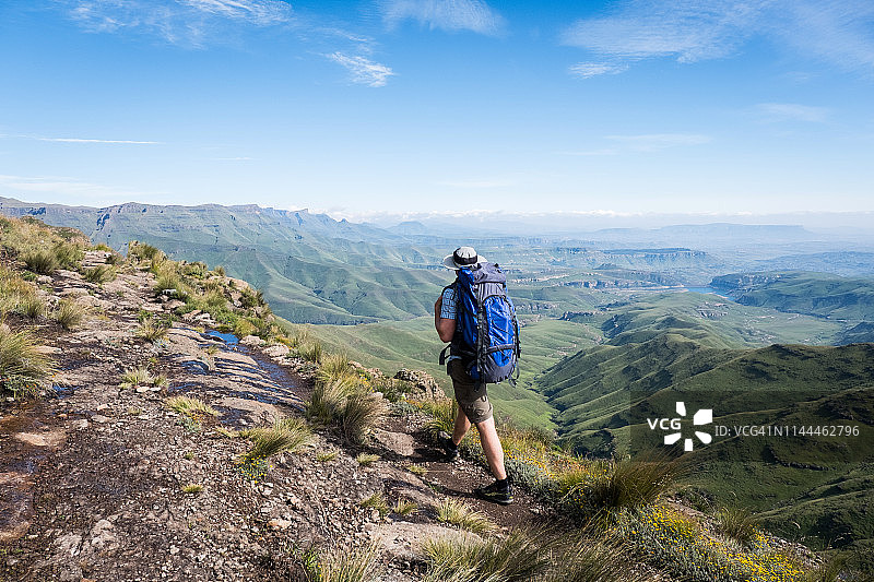 德拉肯斯堡山脉徒步小径图片素材