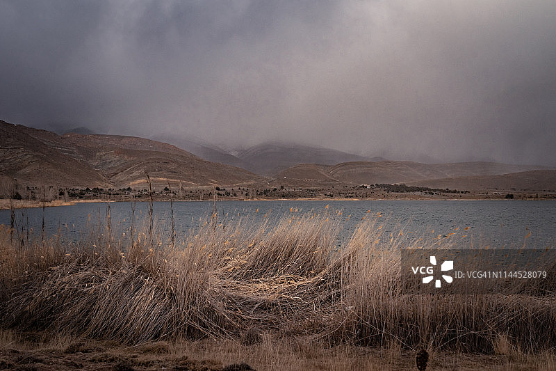 非洲摩洛哥提斯利特湖全景图片素材