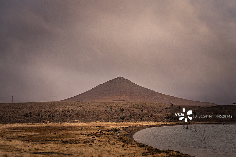 非洲摩洛哥提斯利特湖全景图片素材