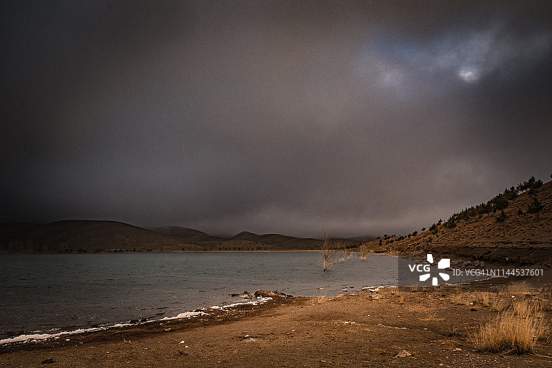 非洲摩洛哥提斯利特湖全景图片素材