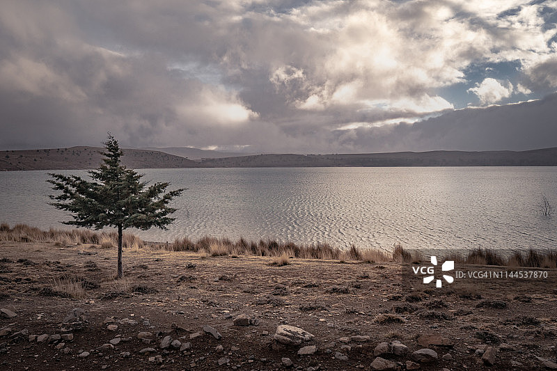 非洲摩洛哥提斯利特湖全景图片素材