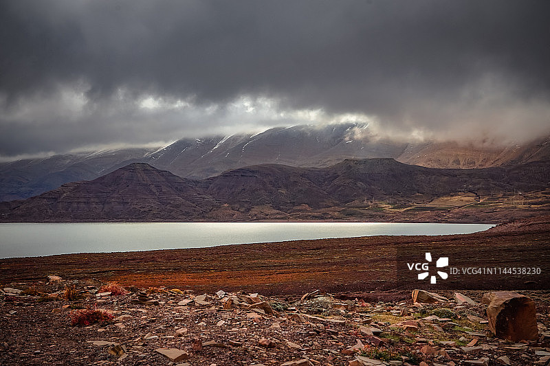 摩洛哥山区风暴自然全景图片素材