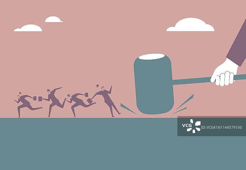 商业理念：逃离危险图片素材