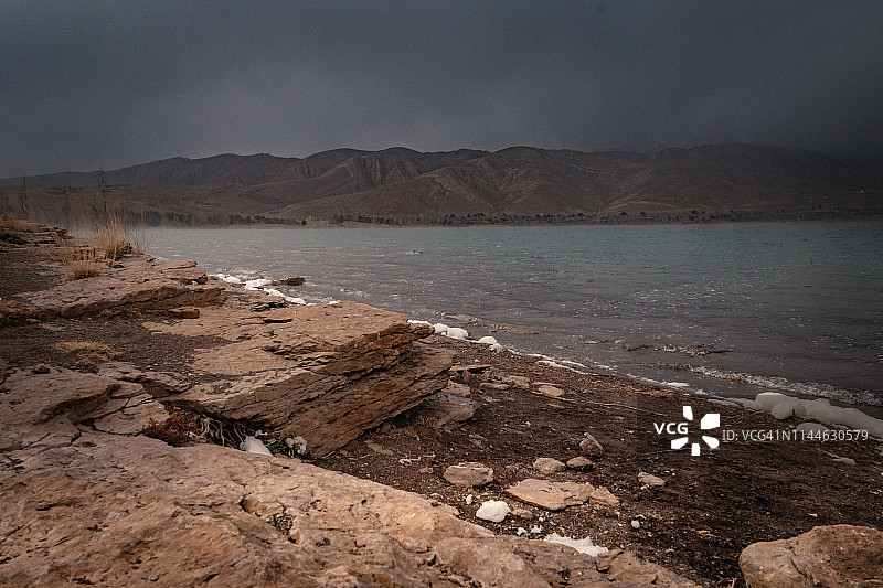 非洲摩洛哥提斯利特湖全景图片素材