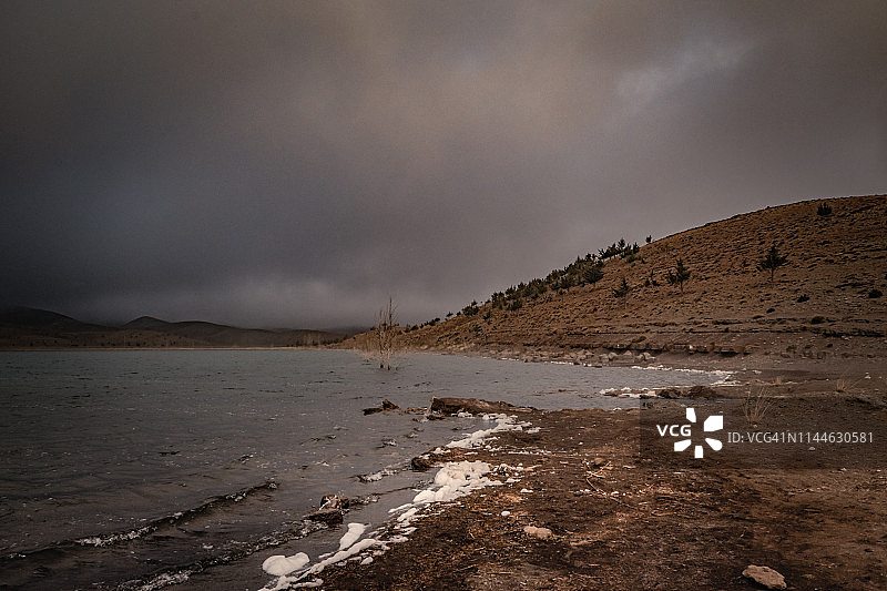 非洲摩洛哥提斯利特湖全景图片素材