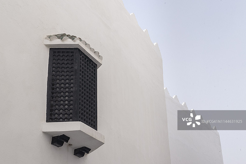 白色简约建筑背景，摩洛哥艾西拉图片素材