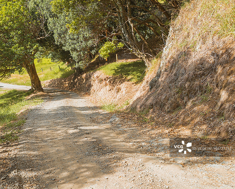 未铺设路面的乡村道路图片素材