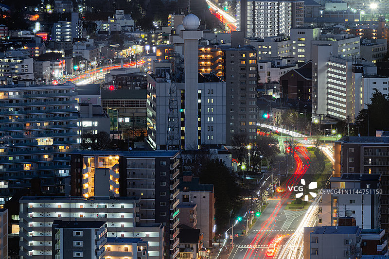 仙台夜景城市风光图片素材