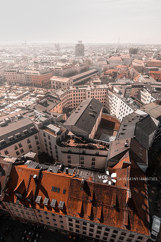慕尼黑玛丽安广场鸟瞰图图片素材