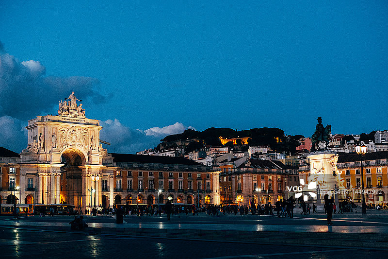 商业广场夜景图片素材
