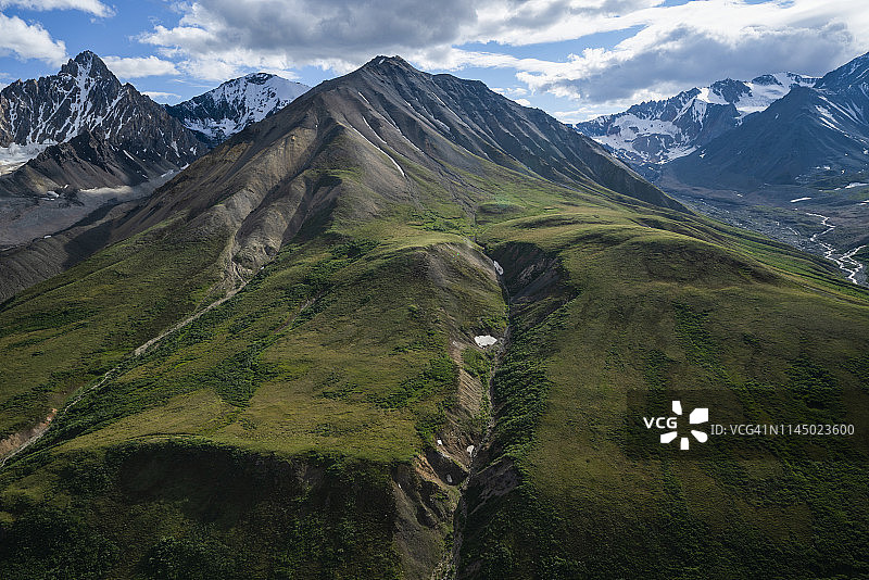 克卢恩国家公园和保护区航拍景观图片素材