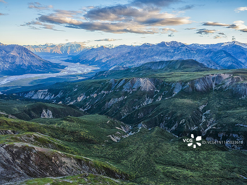 克卢恩国家公园和保护区航拍景观图片素材