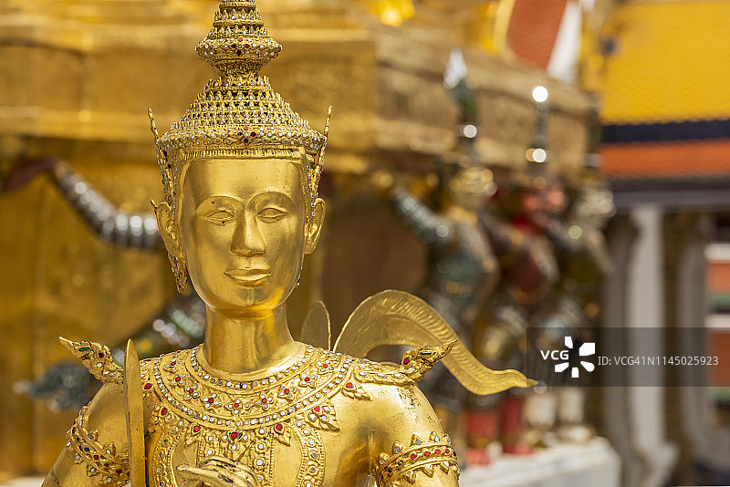 金纳罗雕像特写，玉佛寺，大皇宫图片素材