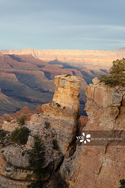 亚利桑那州大峡谷南缘亚基点日落图片素材