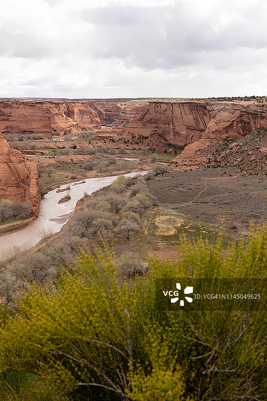 切利峡谷国家纪念碑的边缘俯瞰图片素材