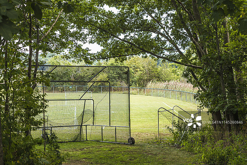 美国新英格兰马萨诸塞州安角埃塞克斯棒球场夏季图片素材