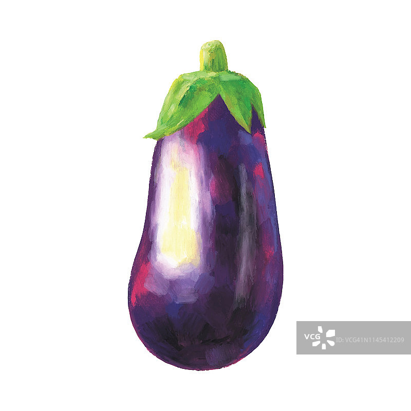 茄子绘画图片素材