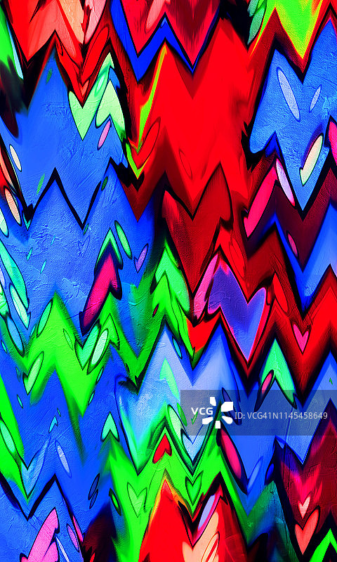 混乱的彩色锯齿形抽象背景图片素材