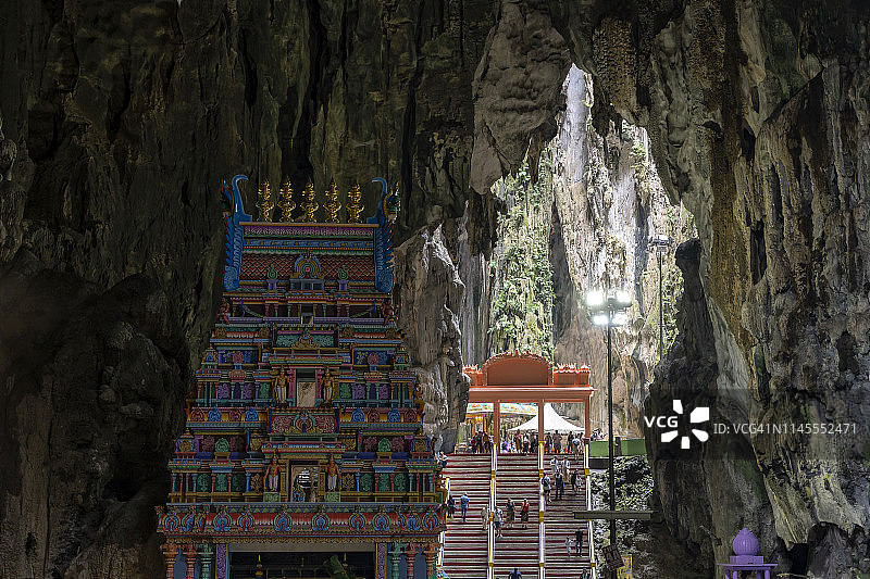 马来西亚吉隆坡黑风洞寺庙洞穴风光图片素材