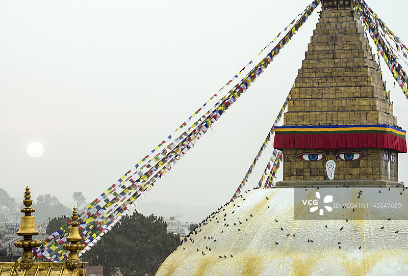 加德满都博达哈大佛塔图片素材