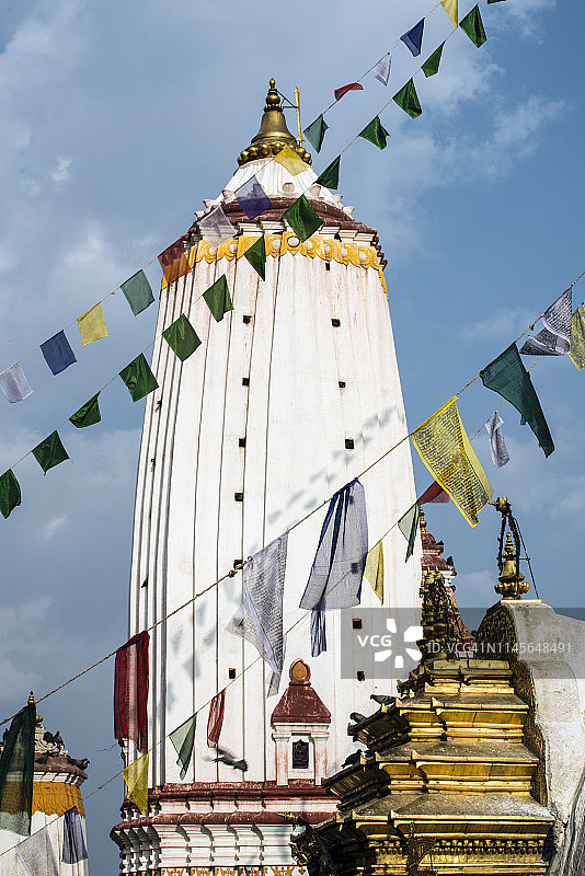 尼泊尔加德满都斯瓦扬布纳特印度教寺庙图片素材