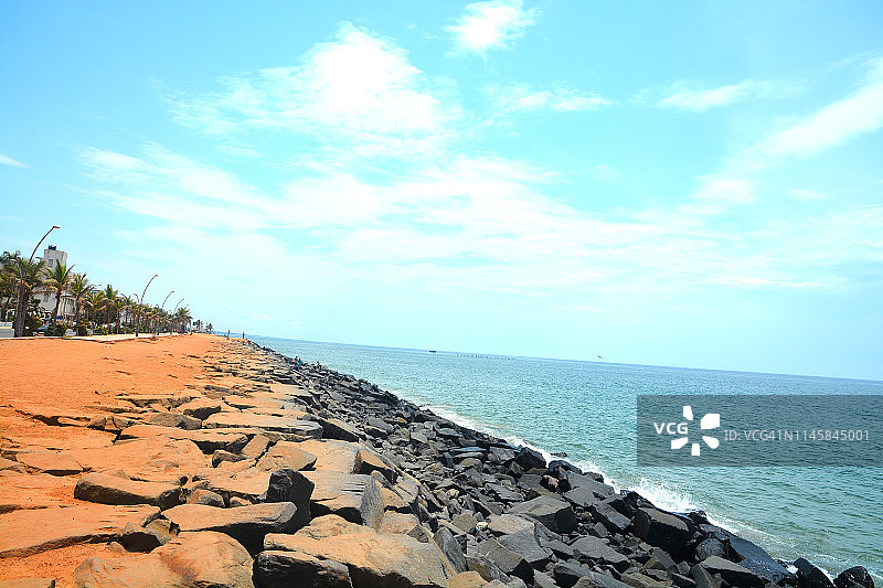 本地治里海滩图片素材