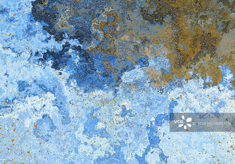 金色闪光创意抽象蓝色背景图片素材